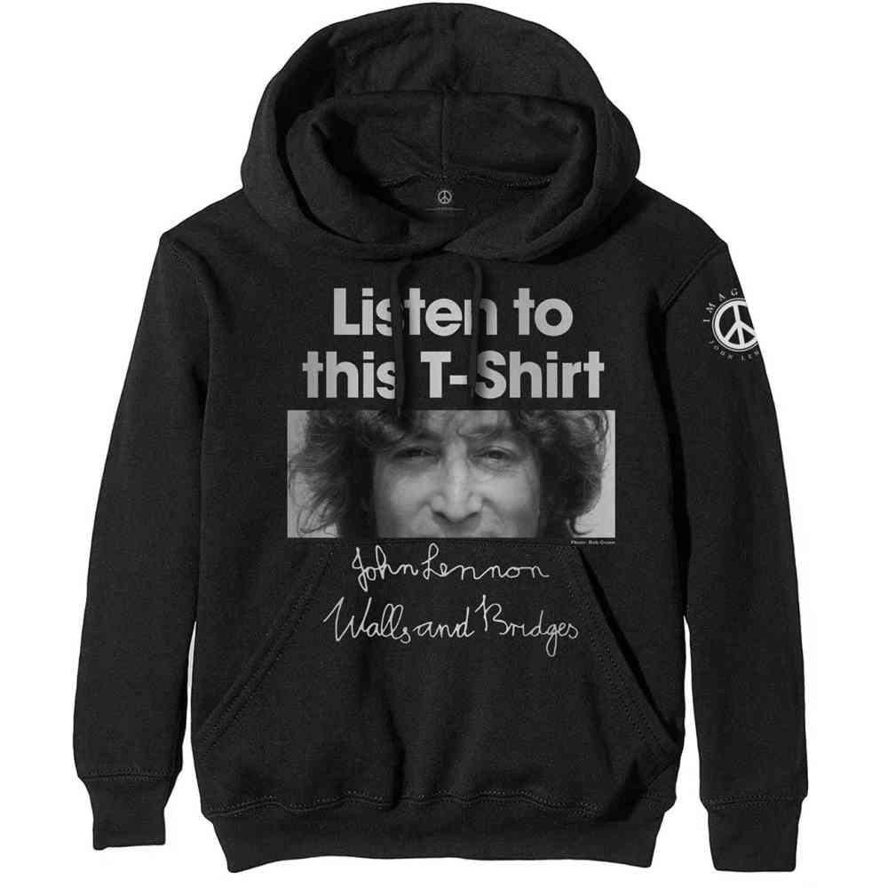 John Lennon - Listen To This Hoodie - Black
